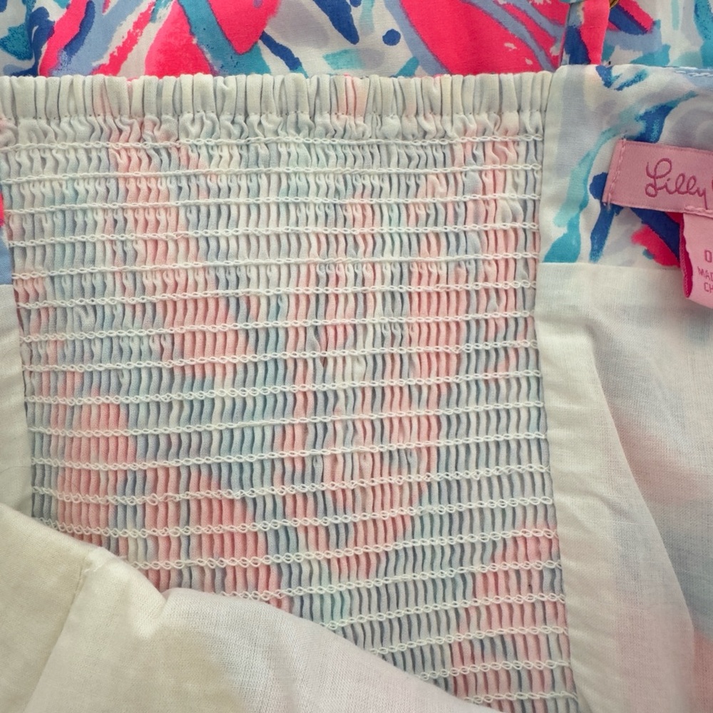 LILLY PULITZER EASTON DRESS COSMIC CORAL "CRACKED UP"  Size 00 - Picture 15 of 16